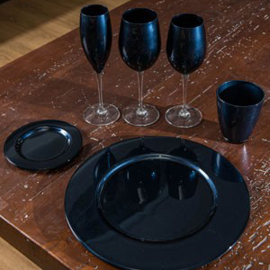 Linea Nuance Black Perla Landhaus Glassware