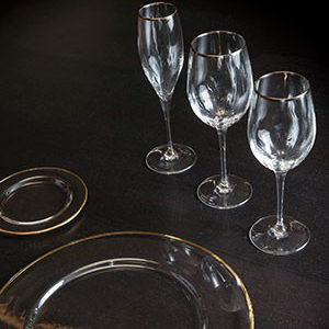 Illusion Ottico Golden Edge Landhaus Glassware