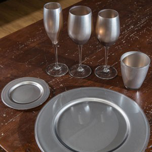 Linea Nuance Taupe Perla Landhaus Glassware