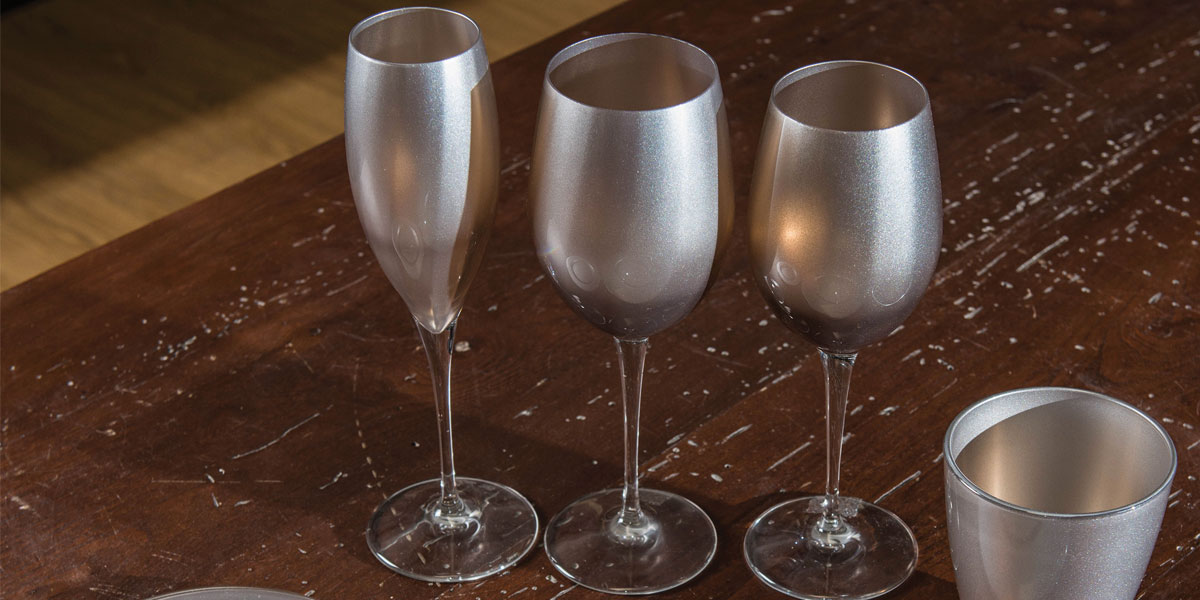 Linea Nuance Taupe Perla Landhaus Glassware