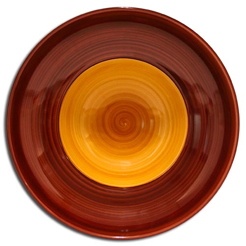 Doppel Brown deep plate cm.26 Landhaus Porcelain