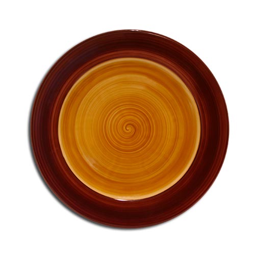 Doppel Brown flat plate cm.17 Landhaus Porcelain