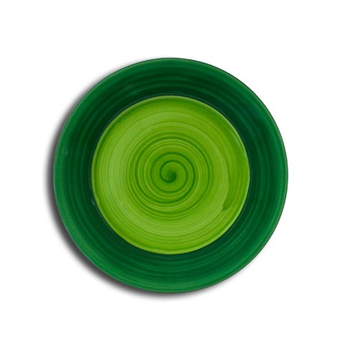 Doppel Green flat plate cm.17 Landhaus Porcelain