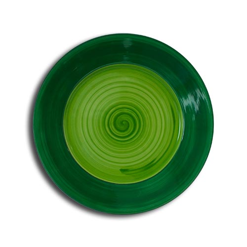 Doppel Green flat plate cm.21 Landhaus Porcelain