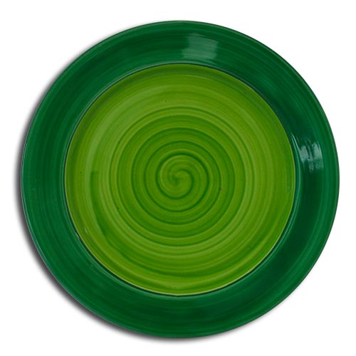 Doppel Green flat plate cm.24 Landhaus Porcelain