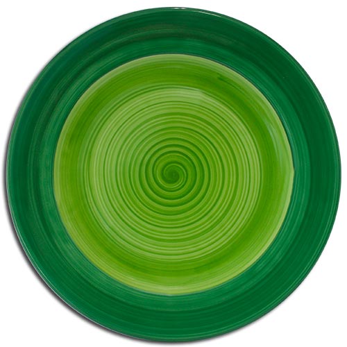 Doppel Green flat plate cm.27 Landhaus Porcelain