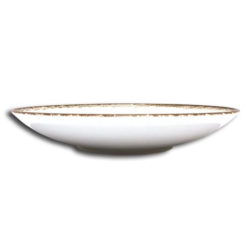 Spotrimmed Brown deep plate cm.30 Landhaus Porcelain