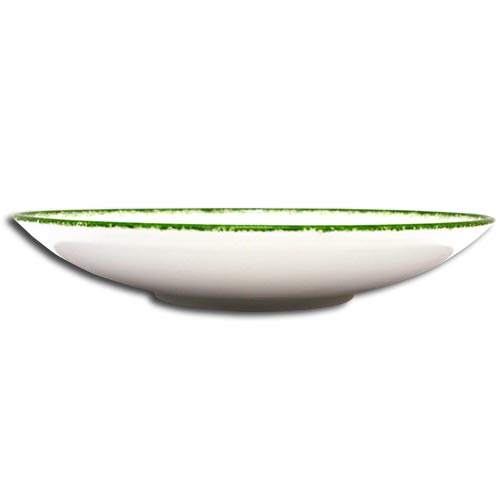 Spotrimmed Green deep plate cm.30 Landhaus Porcelain