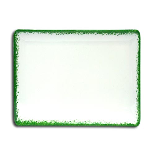 Spotrimmed Green rectangular cm.31x24 Landhaus Porcelain